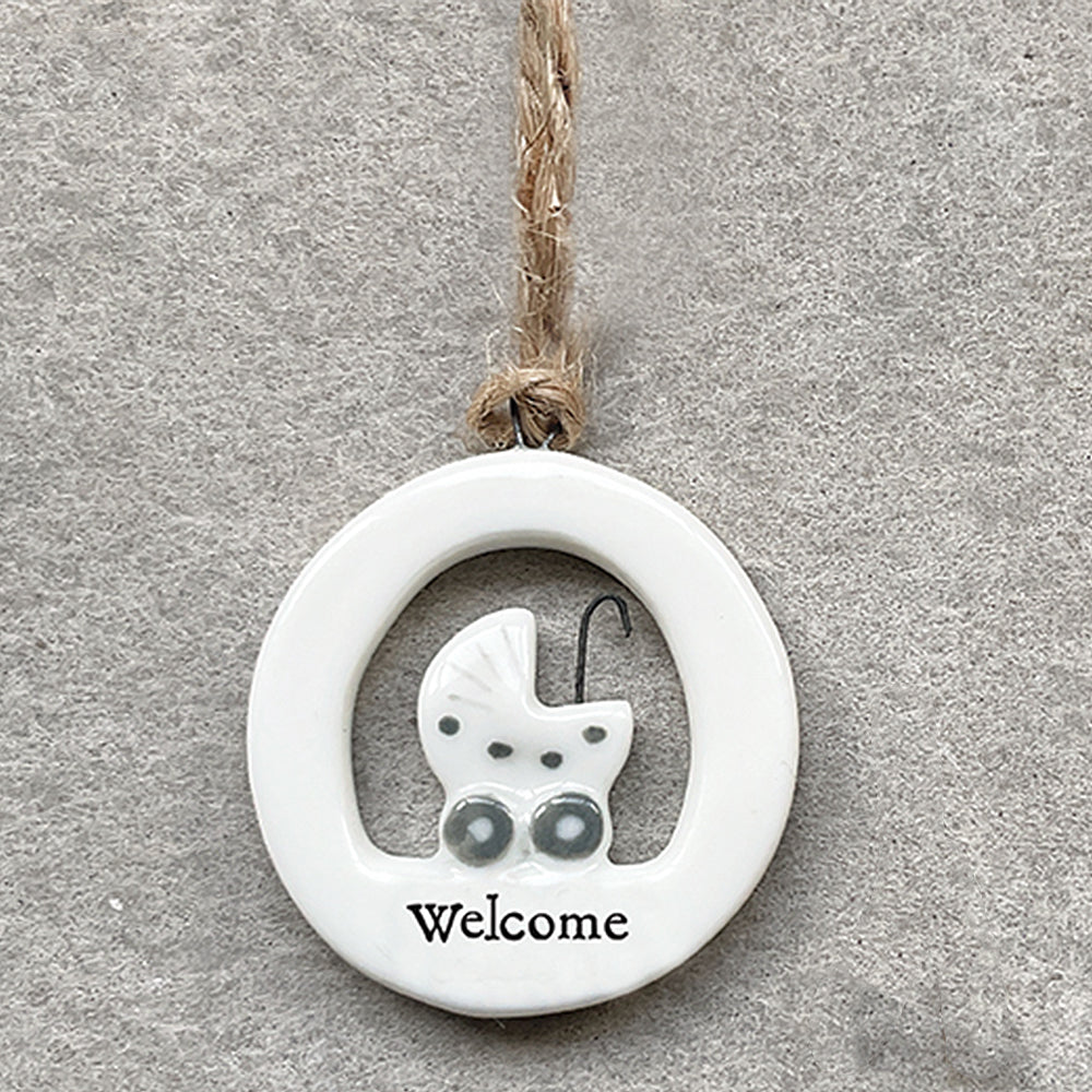 Welcome | Baby | Little Ceramic Ornament | Cracker Filler | Little Gift