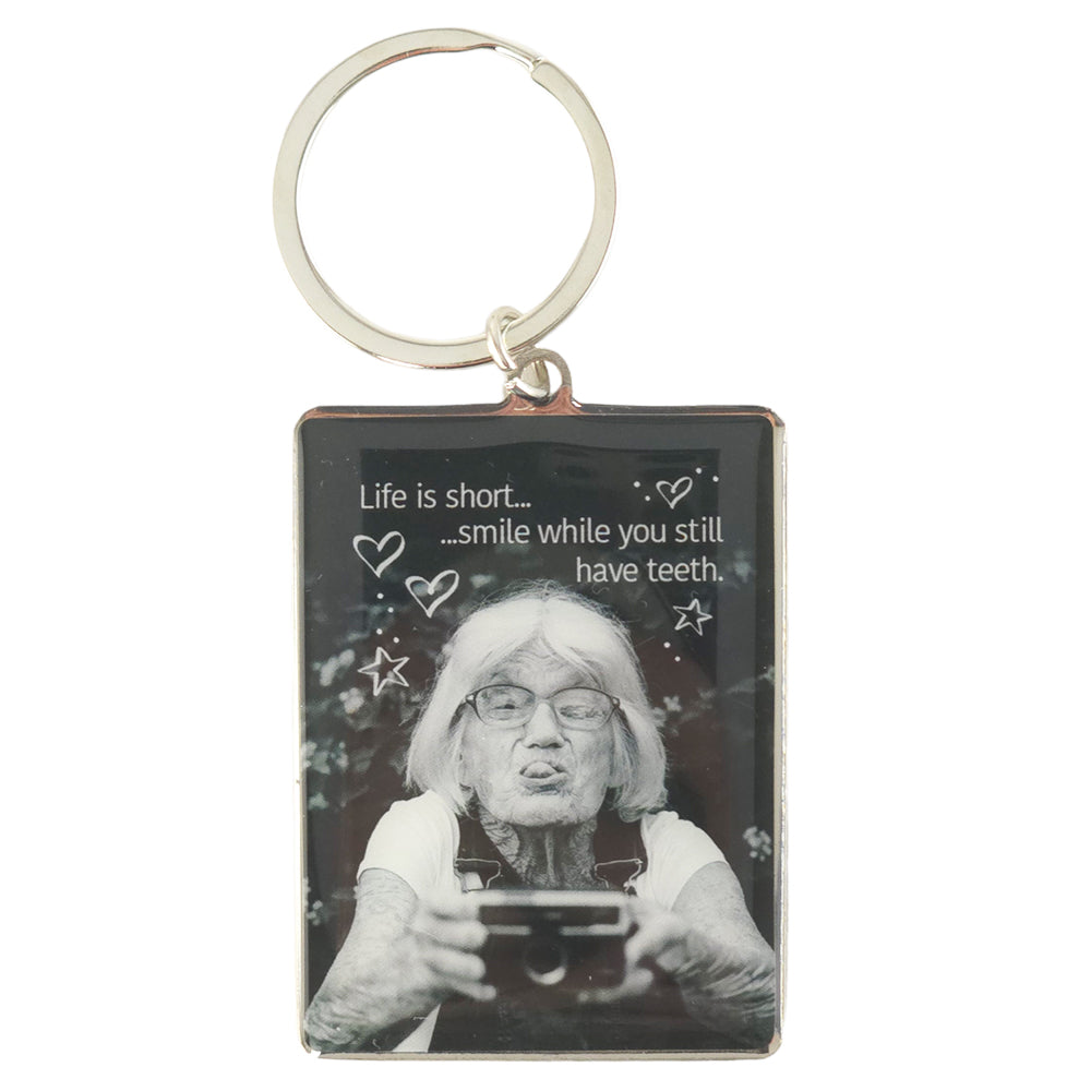 Smile While You Still Have Teeth | Metal Keyring | Little Gift | Cracker Filler