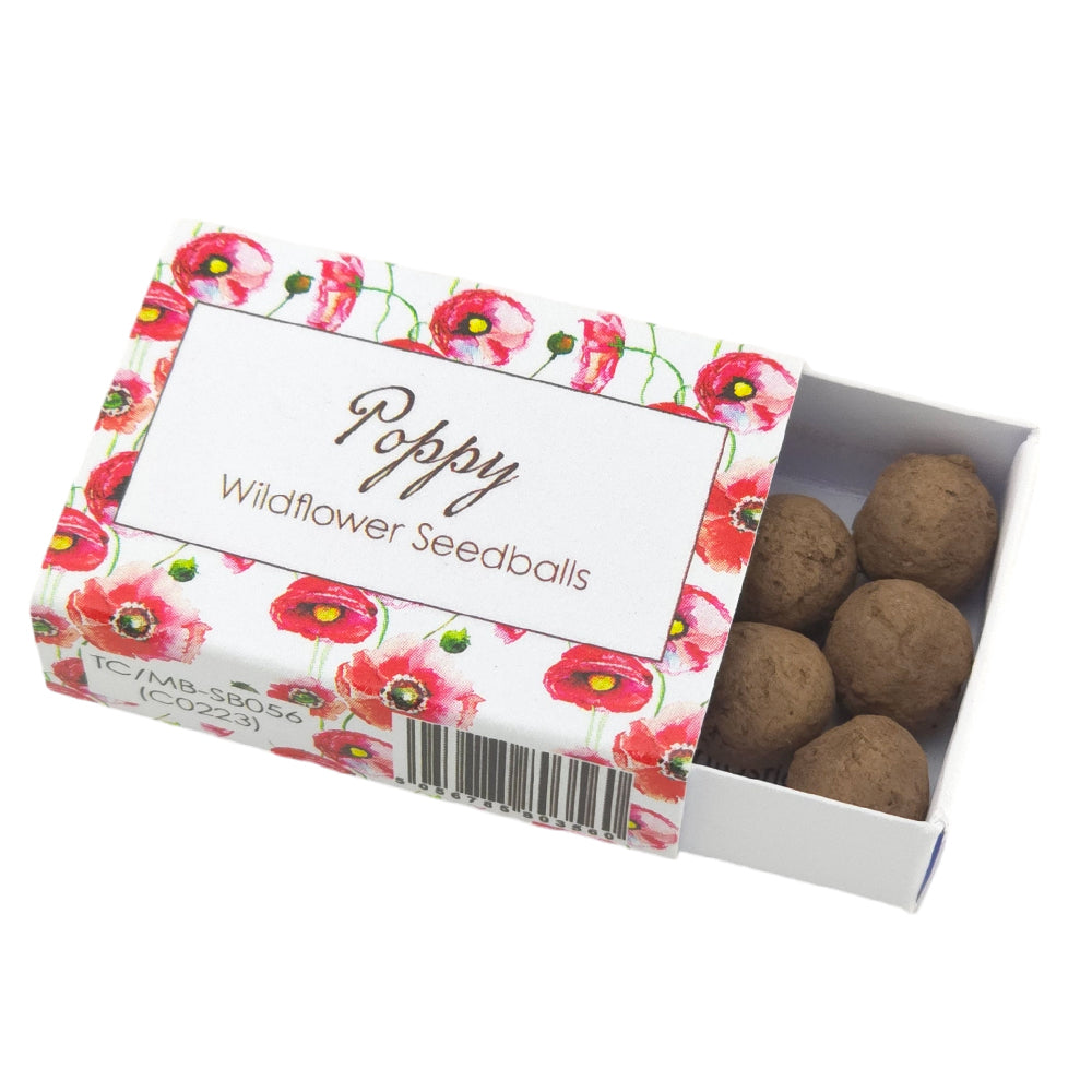 Watercolour Poppies | Seedball Box | Cracker Filler | Little Gift
