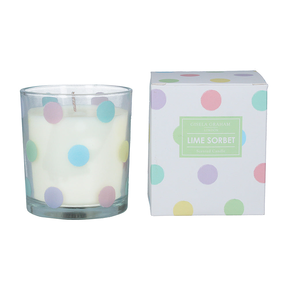 Large Pastel Spotty Dotty Candle | Spring & Easter Gift | 23hrs Burn | Gisela Graham