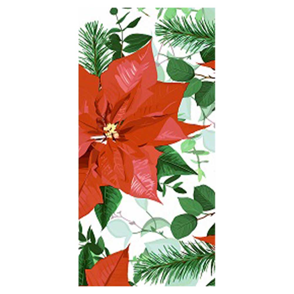 Christmas Poinsettia | Pocket Size Tissue Pack | Little Gift | Cracker Filler