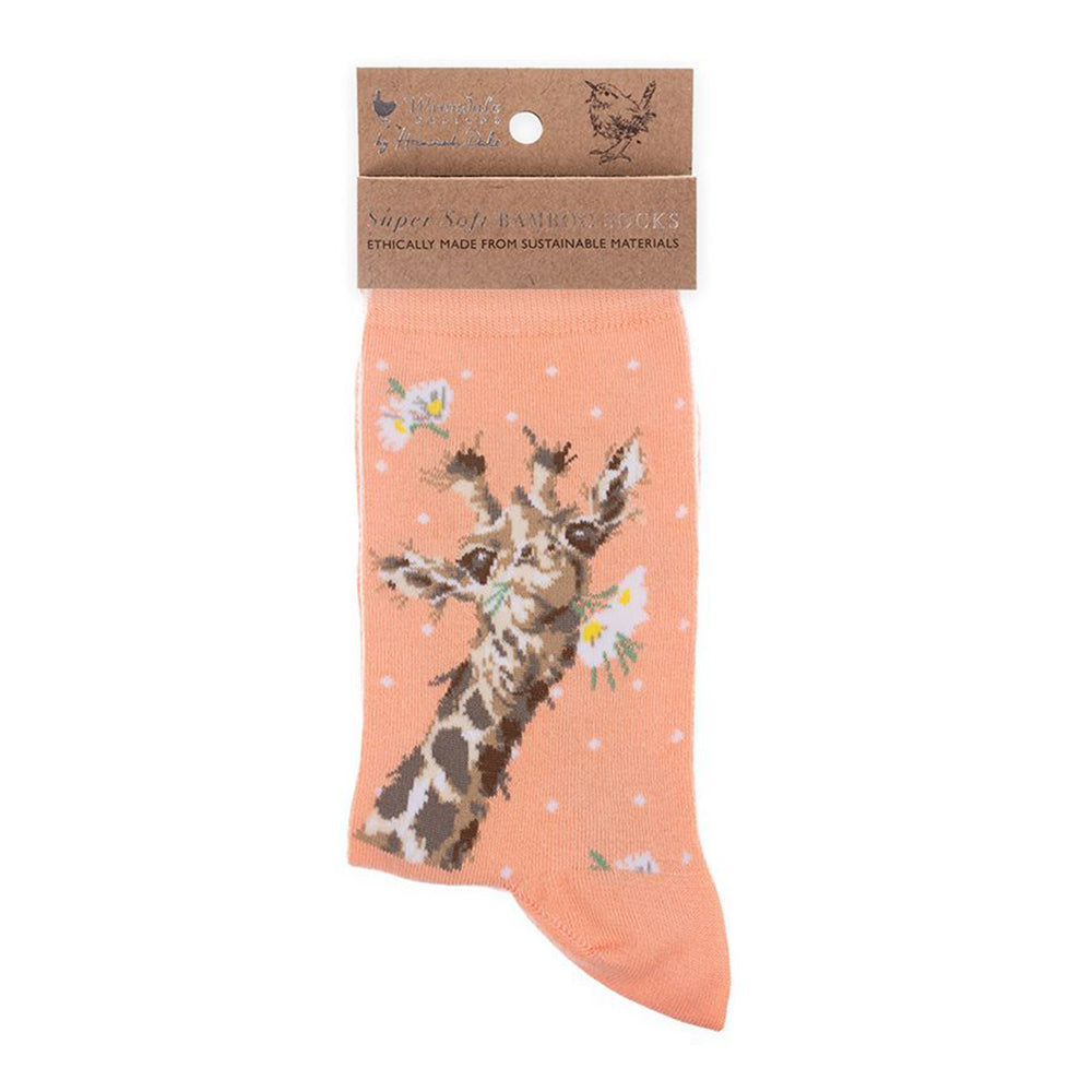 Daisy Giraffe | Ladies Supersoft Bamboo Socks | One Size | Wrendale Designs