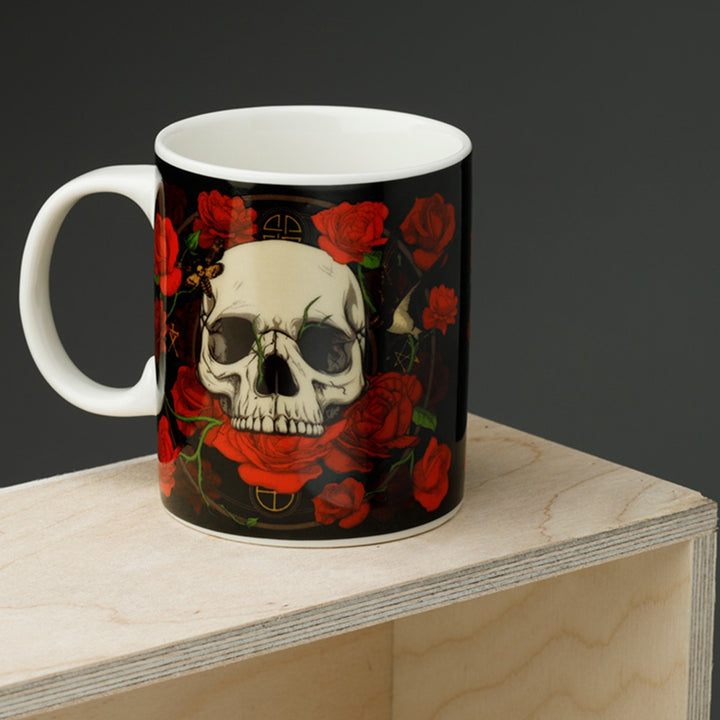 Skulls & Roses | Gothic | Porcelain Mug | Boxed Gift Idea