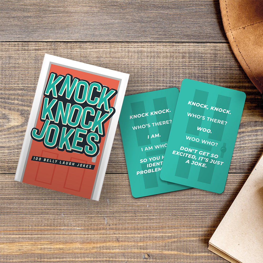 Knock Knock Jokes | Chunky Pack of 100 Joke Cards | Table Game | Gift Idea