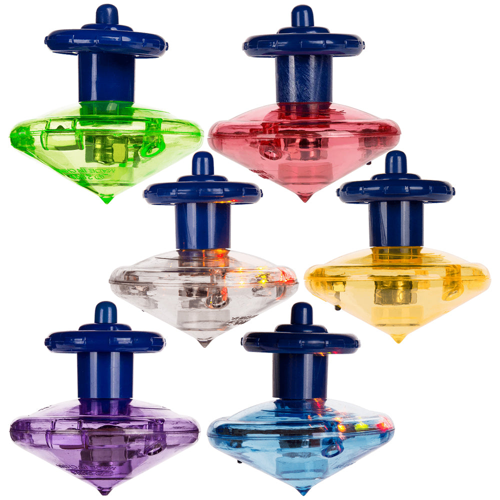 Light Up LED Shoot Off & Spin Toy | Spinning Top | Single | Little Gift