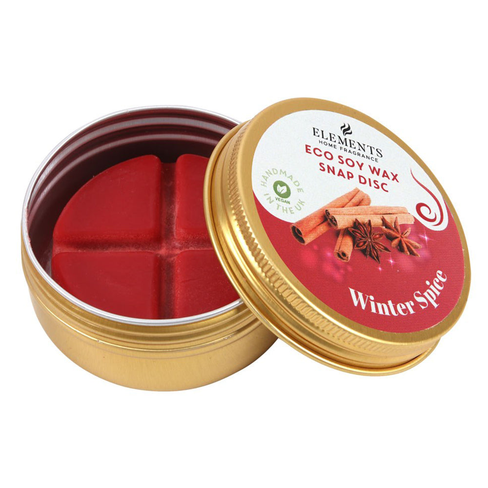Christmas Soy Wax Snap Discs in a Tin | Cracker Filler | Mini Gift