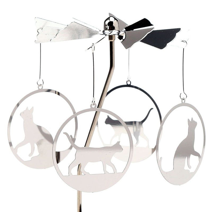 Cat | Rotating Carousel Spinning Tea Light Holder | Boxed Gift Idea
