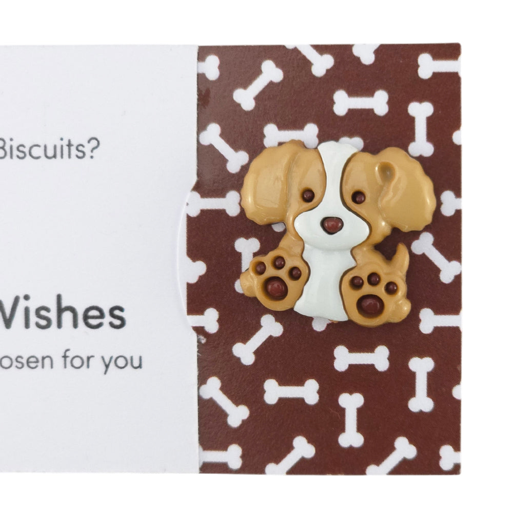Who Said Biscuits? | Button Wishes Sew On Token | Little Gift | Cracker Filler