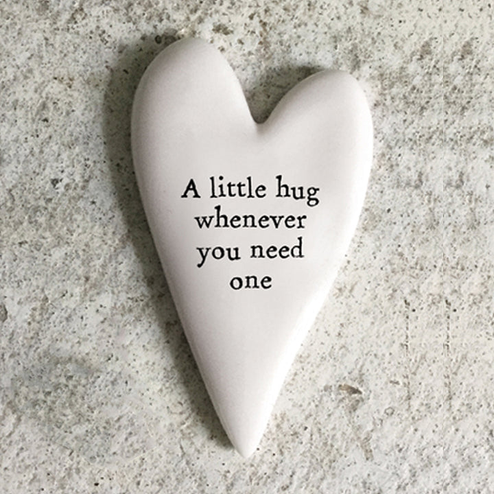 A Little Hug Whenever You Need One | Little Ceramic Heart Token | Little Gift | Cracker Filler
