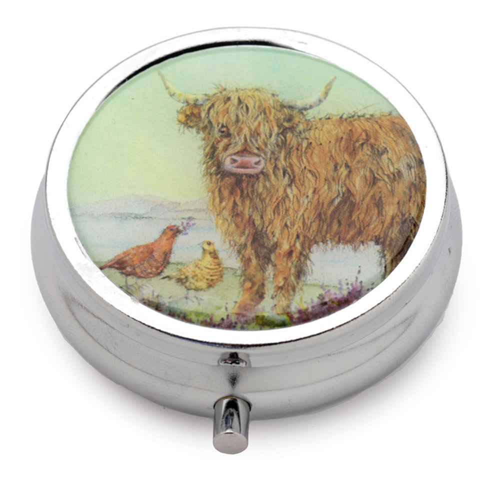 Highland Coo Cow Pill Box | Single | Little Gift | Cracker Filler