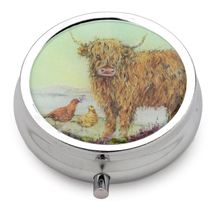 Highland Coo Cow Pill Box | Single | Little Gift | Cracker Filler