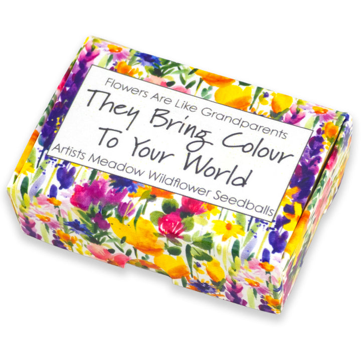 Flowers Are Like Grandparents | Artist Mix | 6 Seedball Box | Cracker Filler