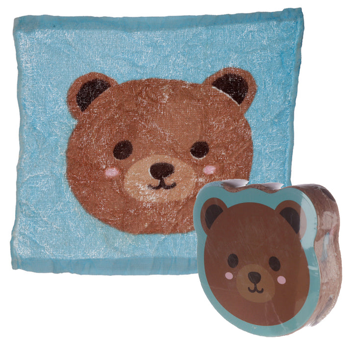 Bear or Panda | Compressed Flannel | Single | Little Gift | Cracker Filler