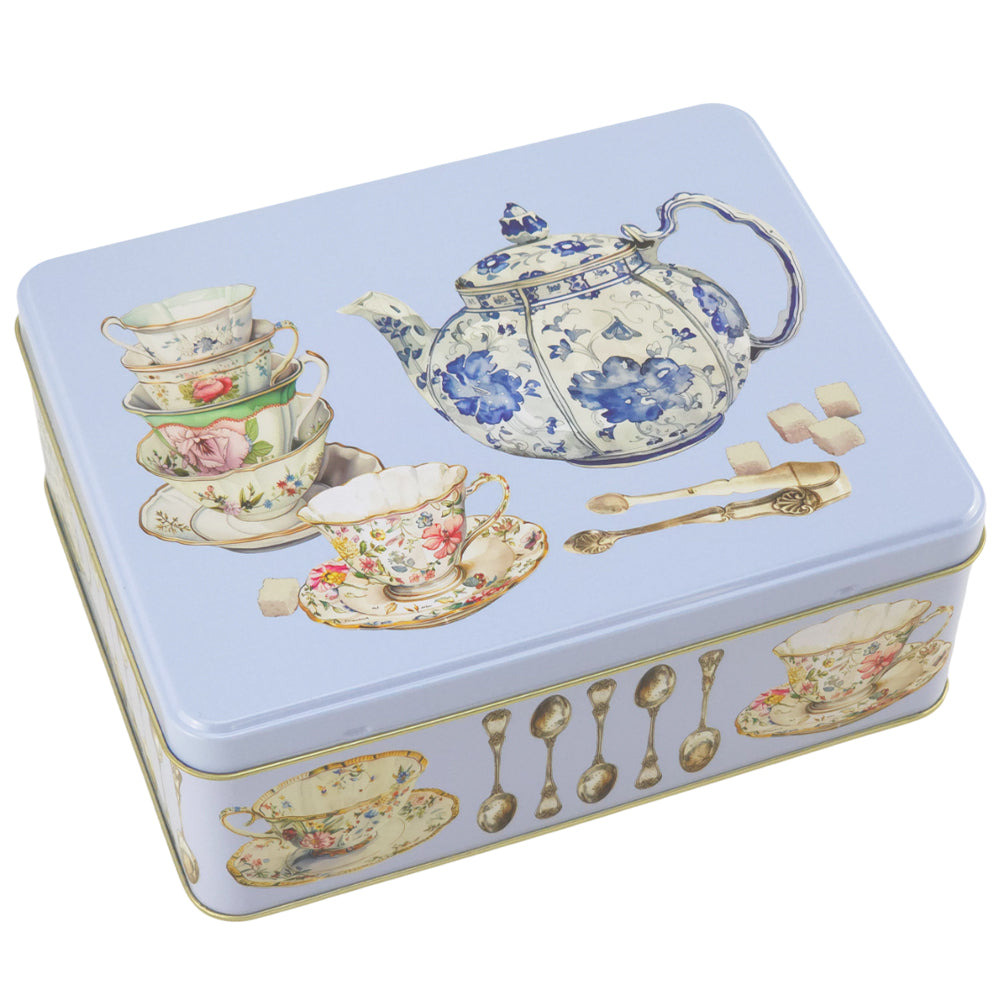 Vintage Afternoon Tea | Teatime Themed Tin | 19.5 x 15.5cm | Gift