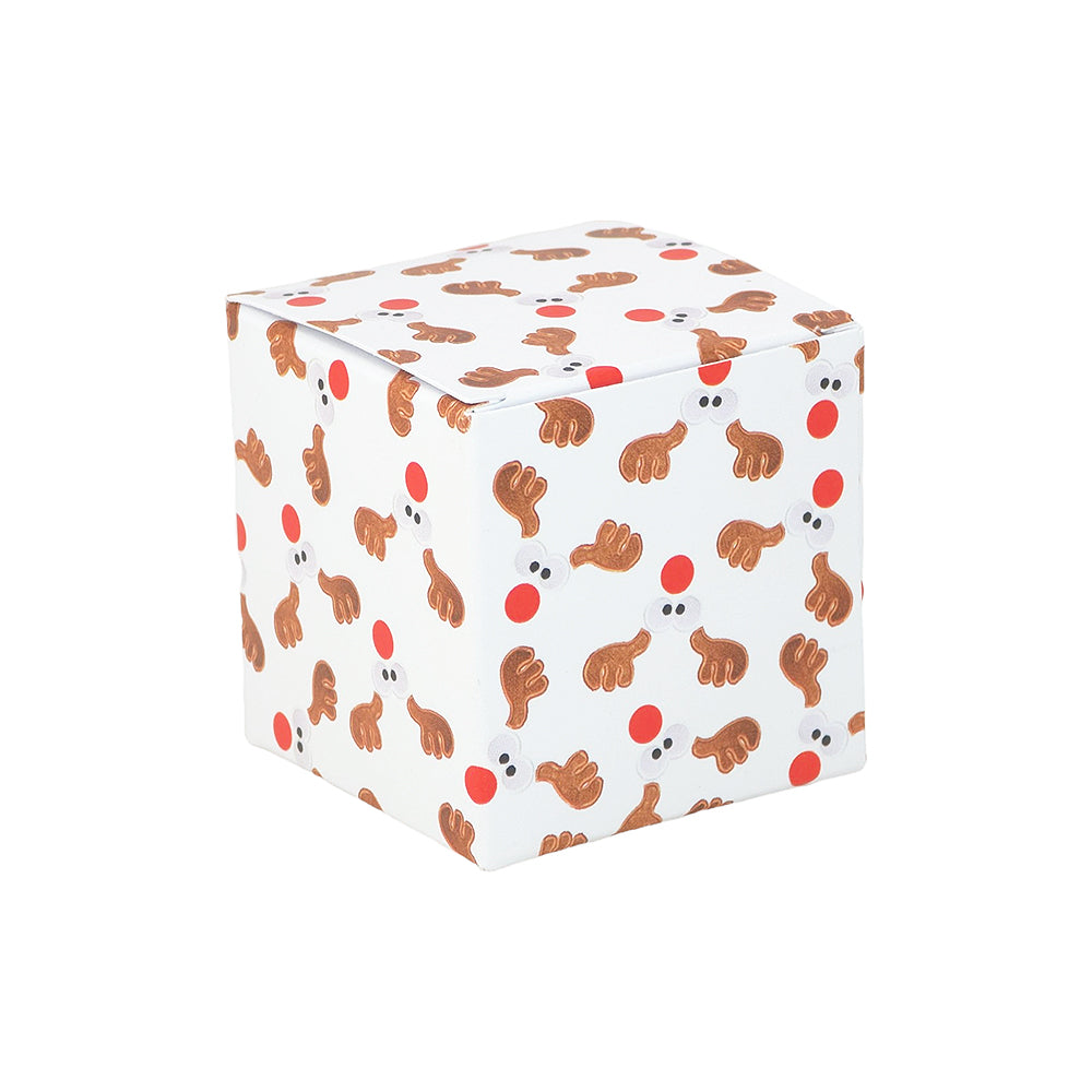 Cheeky Rudolph | Mini Gift Box | 5cm Cube | 6 Boxes