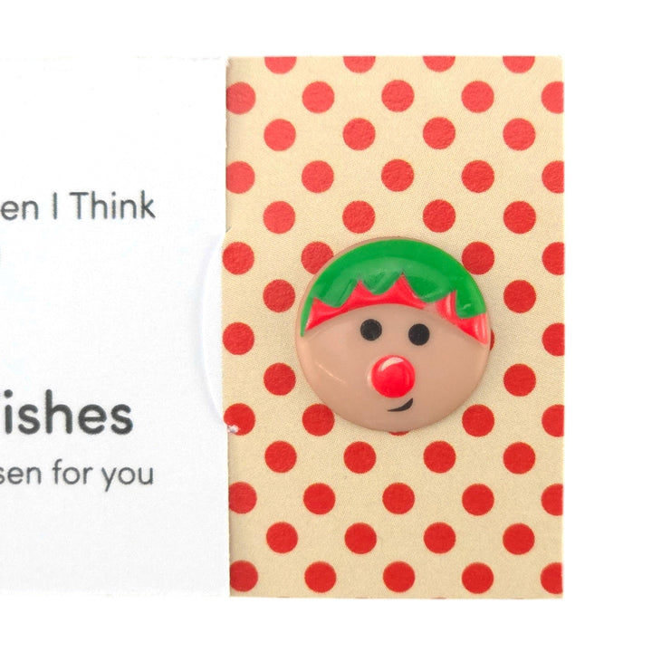 I Feel My Elf When I Think About You | Button Wishes Sew On Token | Little Gift