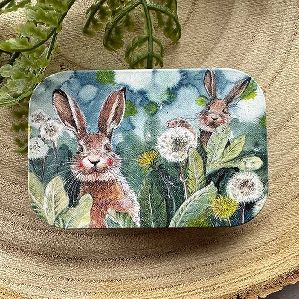 Cute Little Rabbits | Little Slide Shut Tin to Fill | Cracker Filler Gift