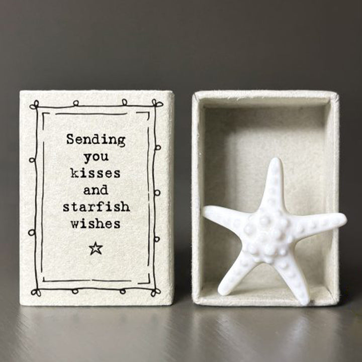 Sending You Kisses &amp; Starfish Wishes | Porcelain Starfish | Cracker Filler Gift