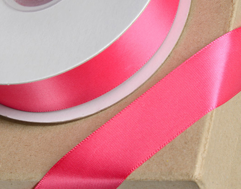 Fuchsia Pink | 23mm Double Faced Satin Ribbon | 25m Long
