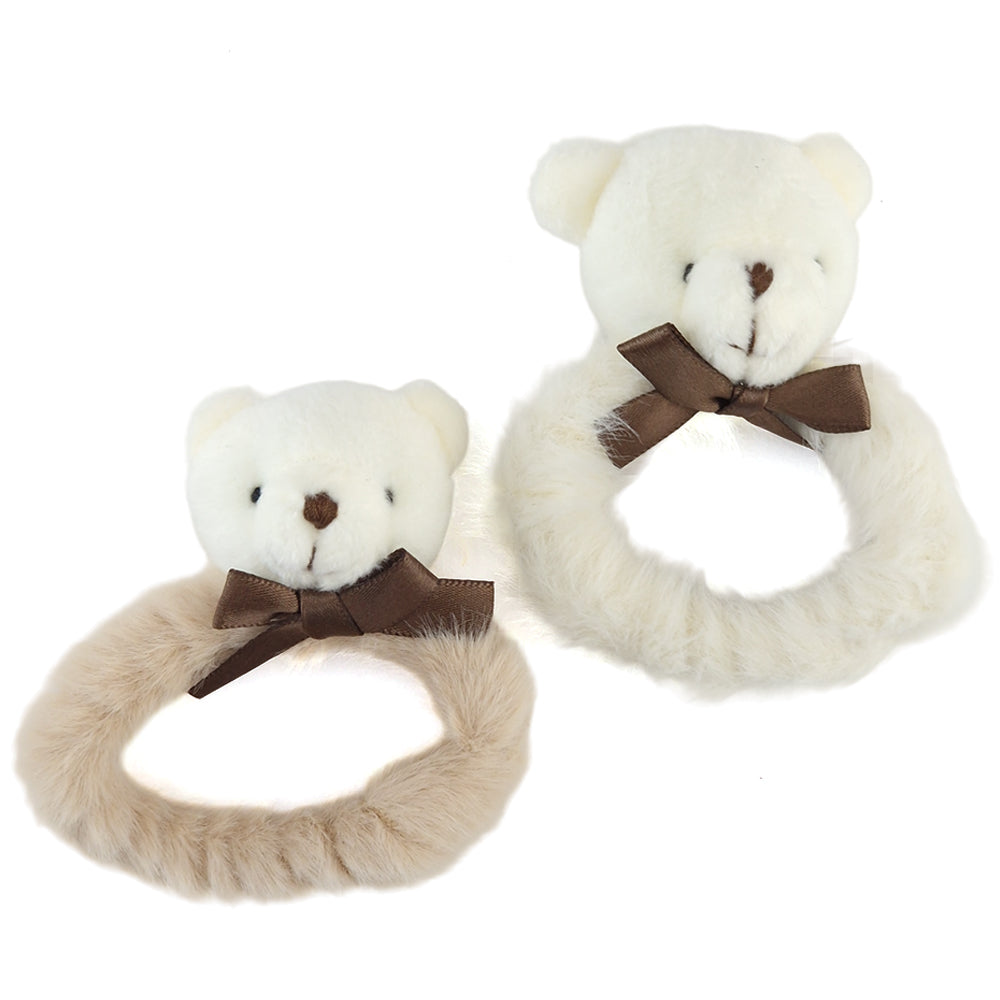 Fluffy Teddy Bear Hair Tie for Girls | Mini Gift | Cracker Filler