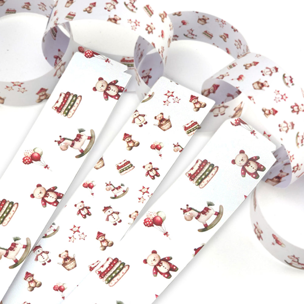 30 Reusable Paper Chains | Baby's First Christmas | No Glue Needed | 2.5m