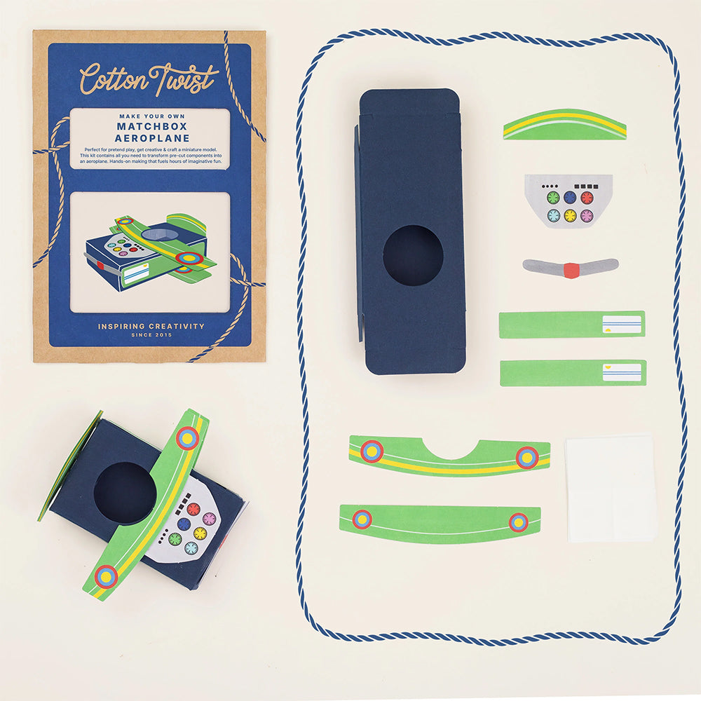 Make Your Own Matchbox Aeroplane | Complete Sustainable Craft Kit for Kids