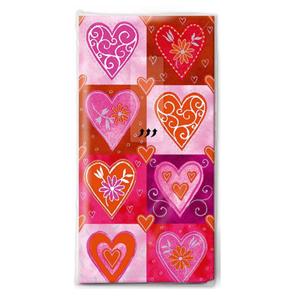 Filigree Hearts | Pocket Size Tissue Pack | Little Gift | Cracker Filler