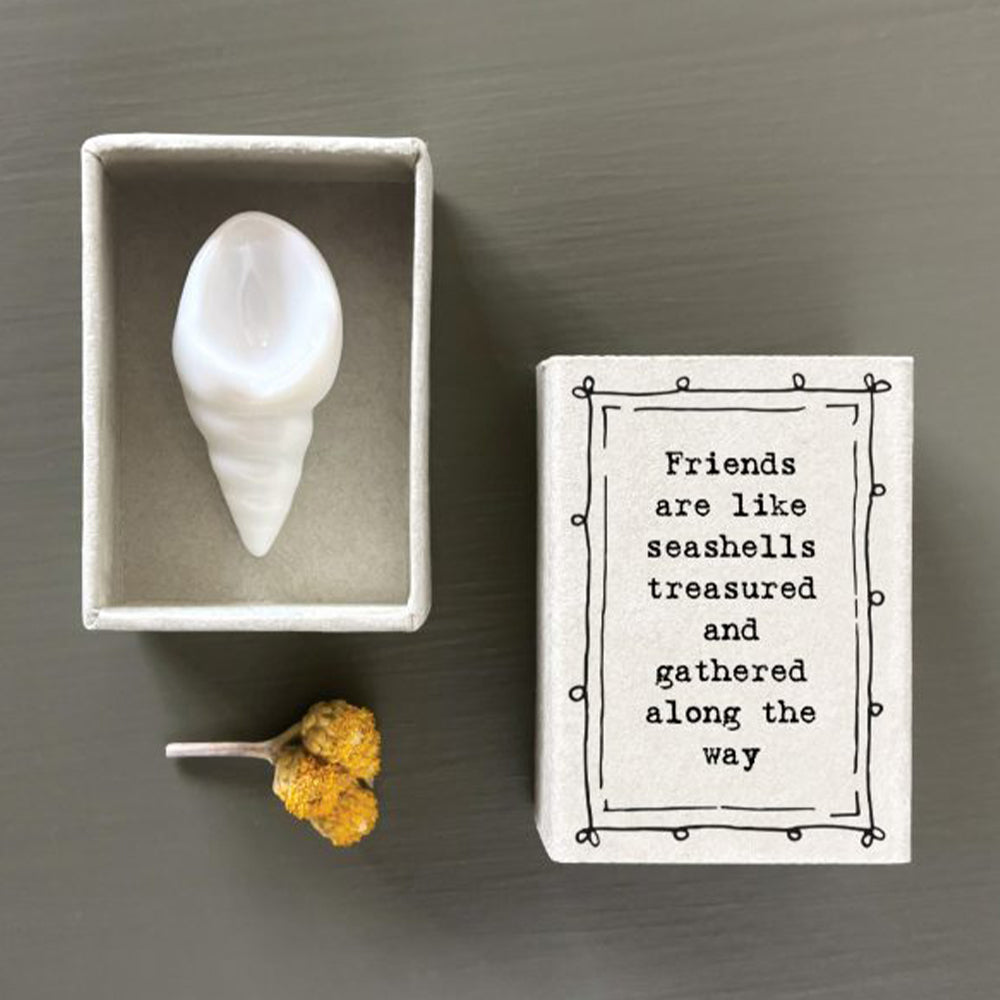 Friends Are Like Seashells - Treasured | Porcelain Shell | Cracker Filler Gift