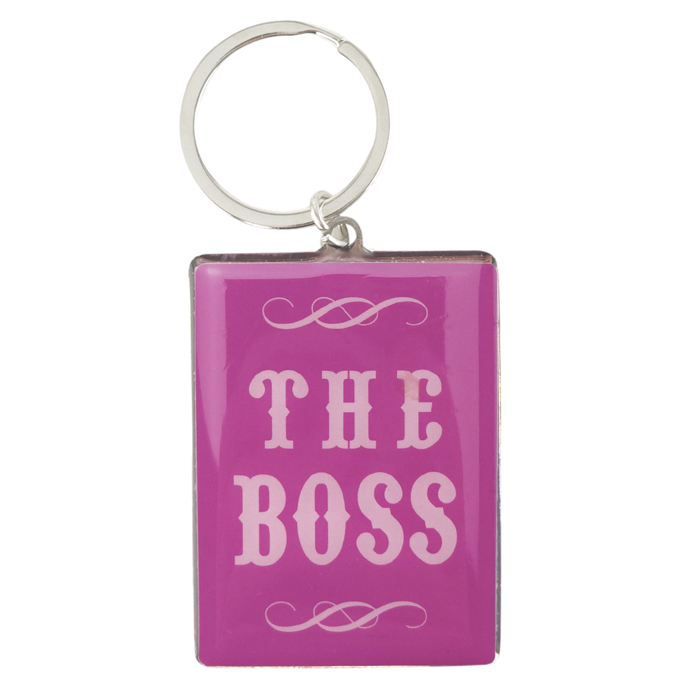 The Boss | Pink | Metal Keyring | Little Gift | Cracker Filler