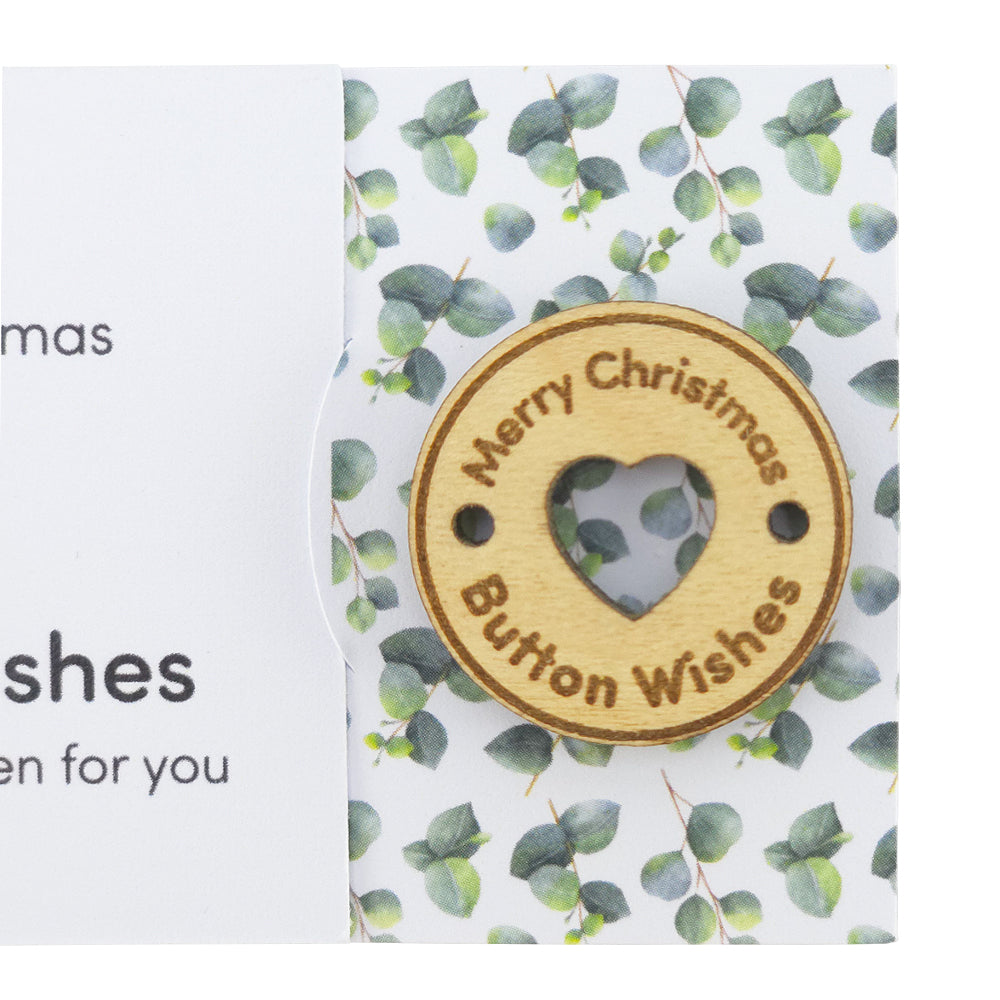 Simply Mistletoe | Button Wishes | Merry Christmas Sew On Token | Little Gift