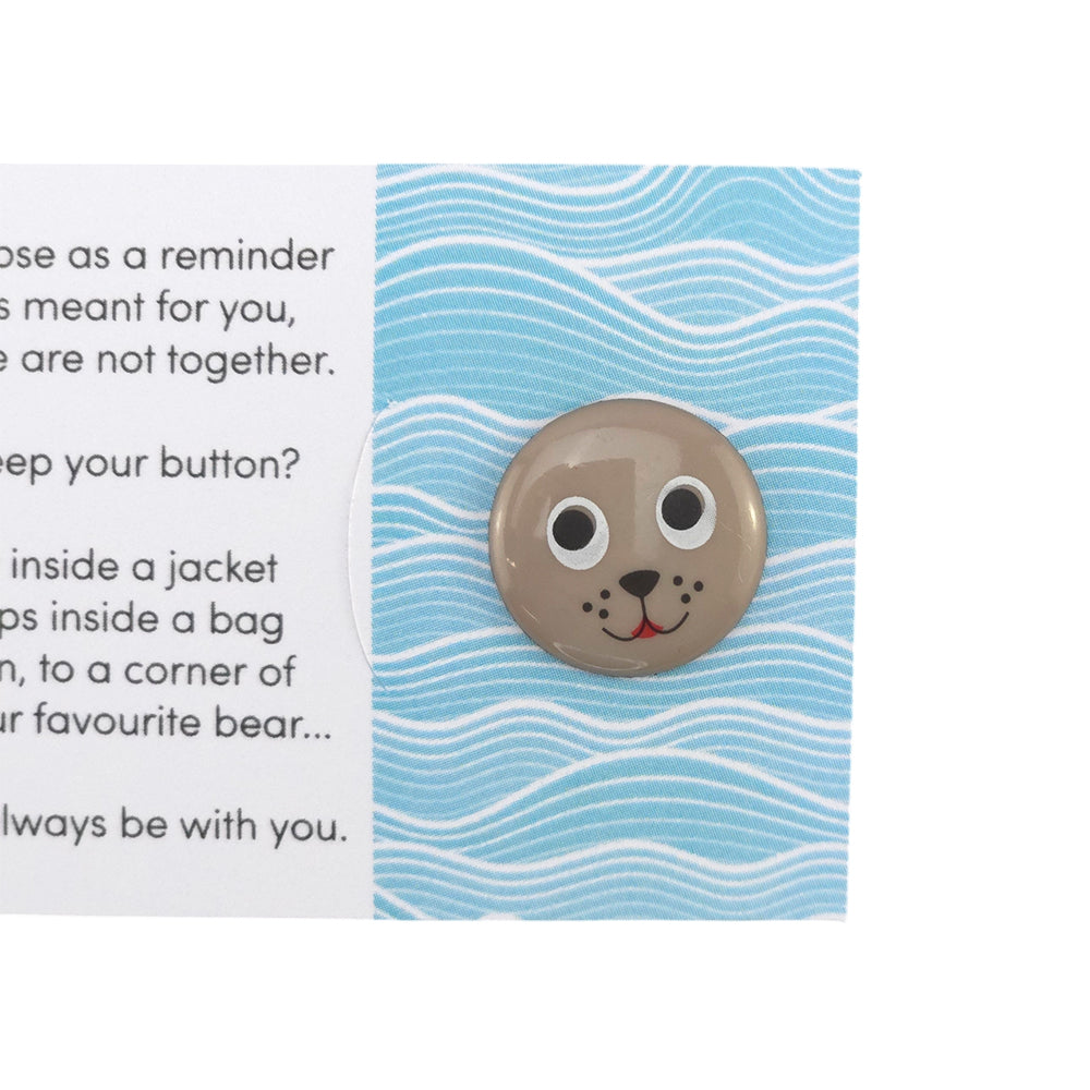 Sealed With a Kiss | Button Wishes Sew On Token | Little Gift | Cracker Filler
