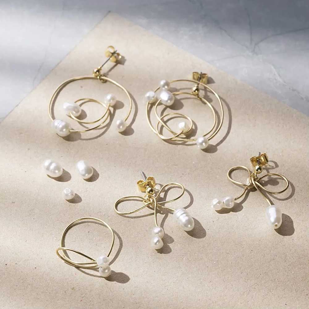 Earrings & Ring | Mini Craft Kit | Gold Plated Jewellery
