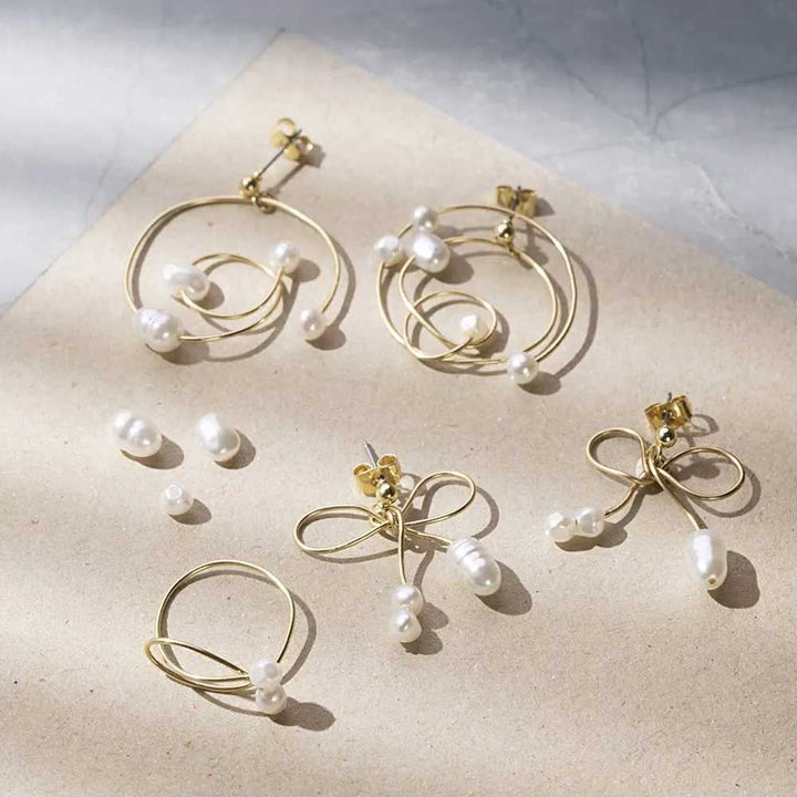 Earrings & Ring | Mini Craft Kit | Gold Plated Jewellery