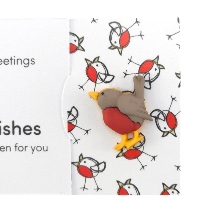 Christmas Tweetings | Button Wishes Sew On Token | Little Gift | Cracker Filler