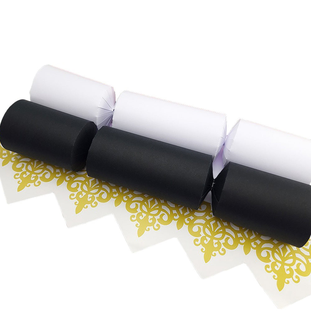 Monochrome Black and White | Bulk Craft Kits to Make 100 Crackers | Recyclable