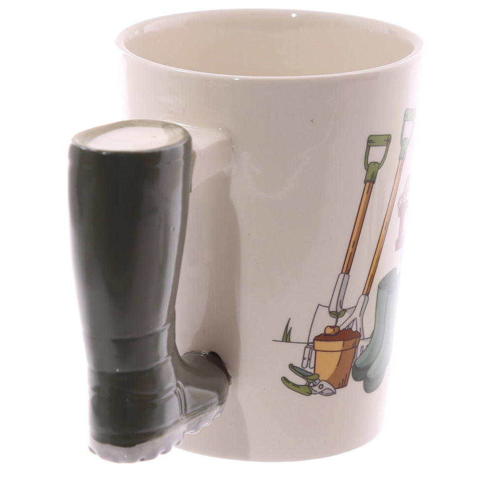 Garden Wellies | Large Ceramic Shaped Mug | Gardeners Gift