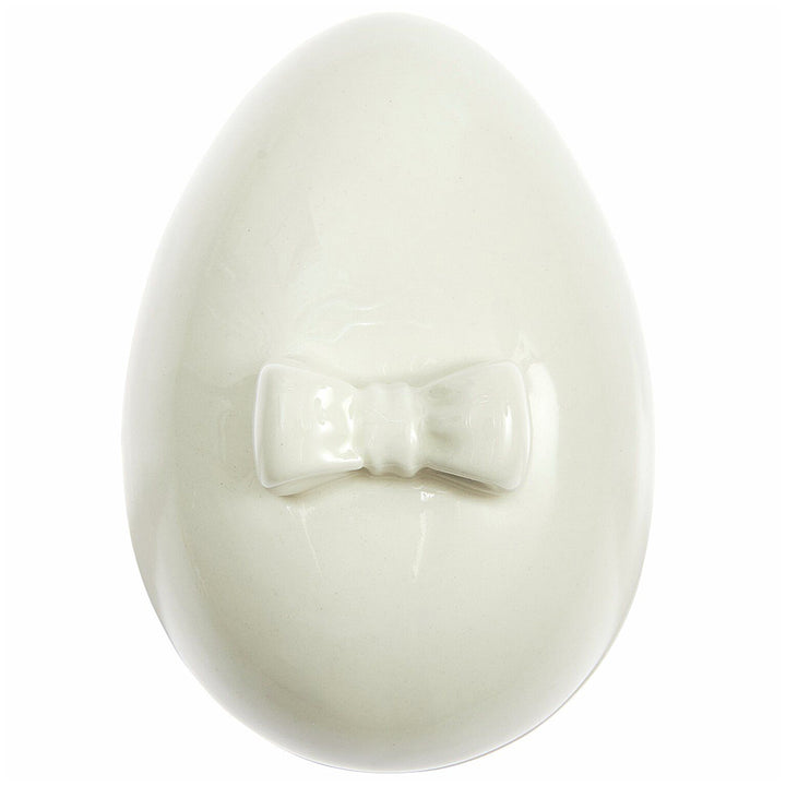 Cute Little Ceramic Egg Shaped Trinket Dish with Lid | 9.5cm Long | Easter Décor