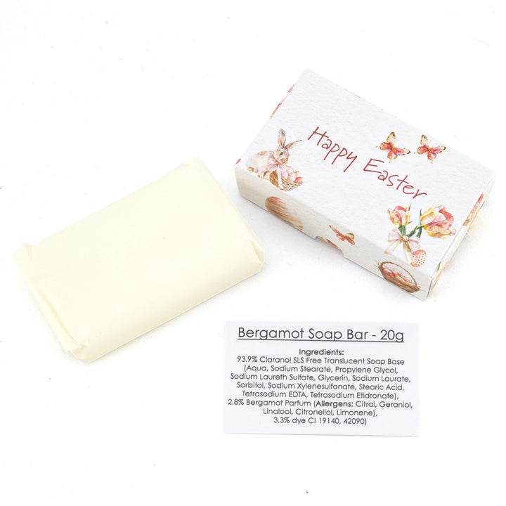 Happy Easter in Pink | Bergamot | 20g Travel Soap Bar | Cracker Filler | Little Gift