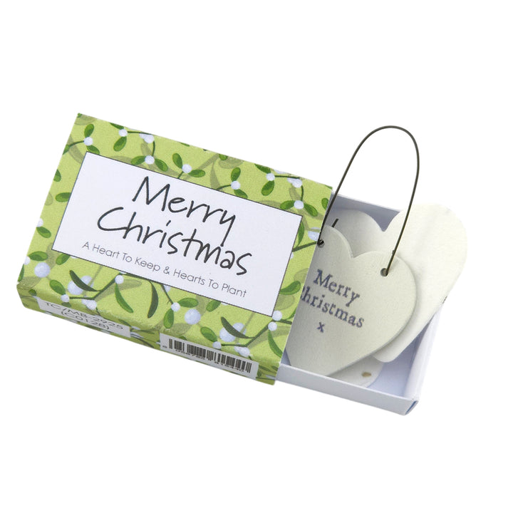 Simply Mistletoe | Christmas Hearts to Keep & Plant | Cracker Filler | Little Gift