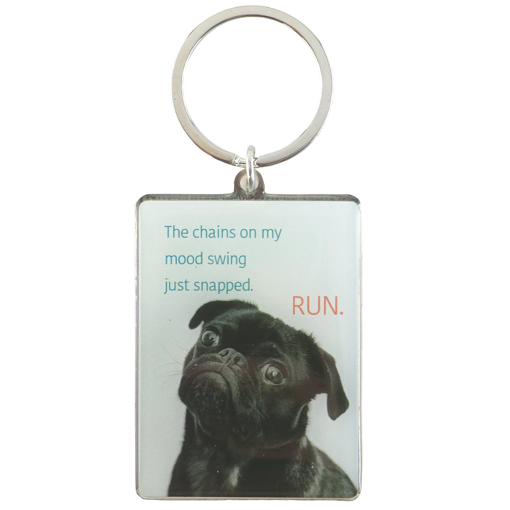 My Mood Swing Chain's Snapped - RUN | Metal Keyring | Little Gift | Cracker Filler