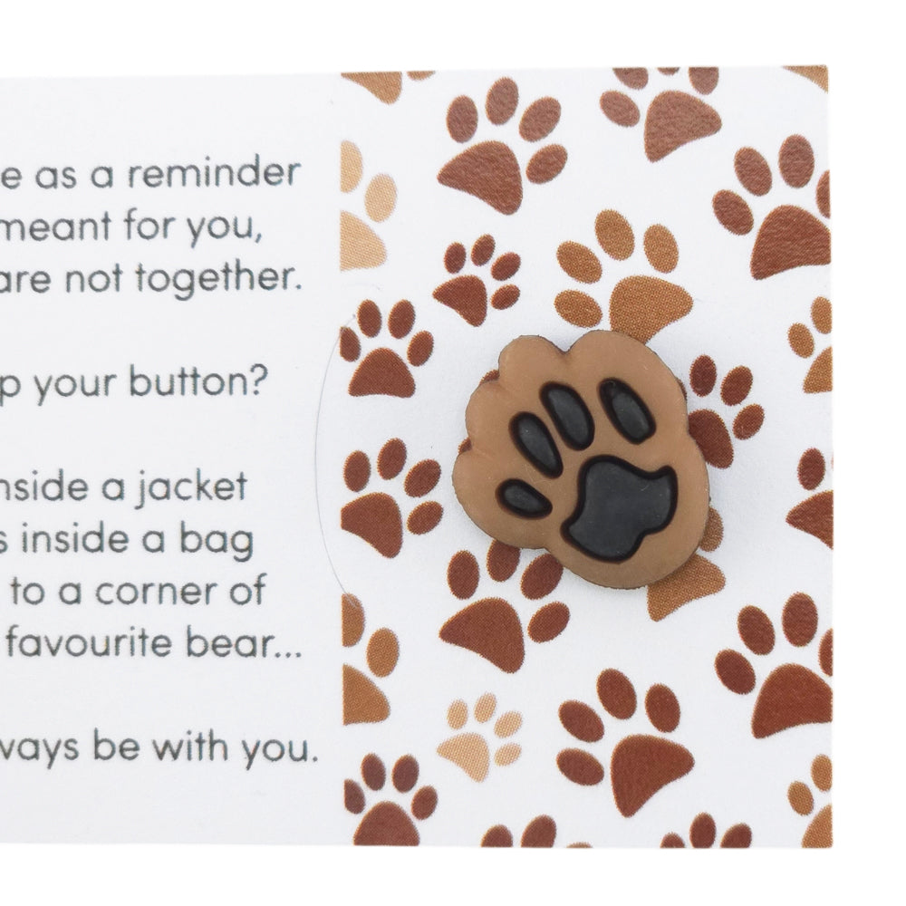 Be Paws-ative | Button Wishes Sew On Token | Little Gift | Cracker Filler
