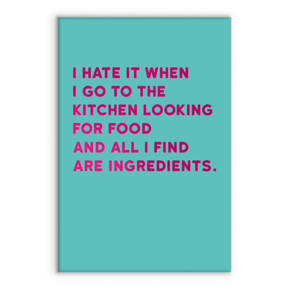 No Food - Just Ingredients | Funny Magnet | Little Gift | Cracker Filler
