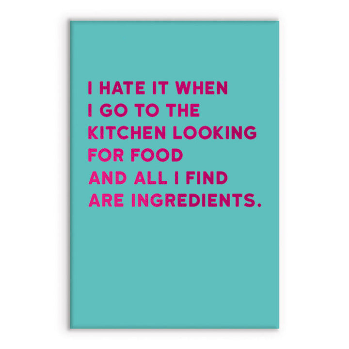 No Food - Just Ingredients | Funny Magnet | Little Gift | Cracker Filler
