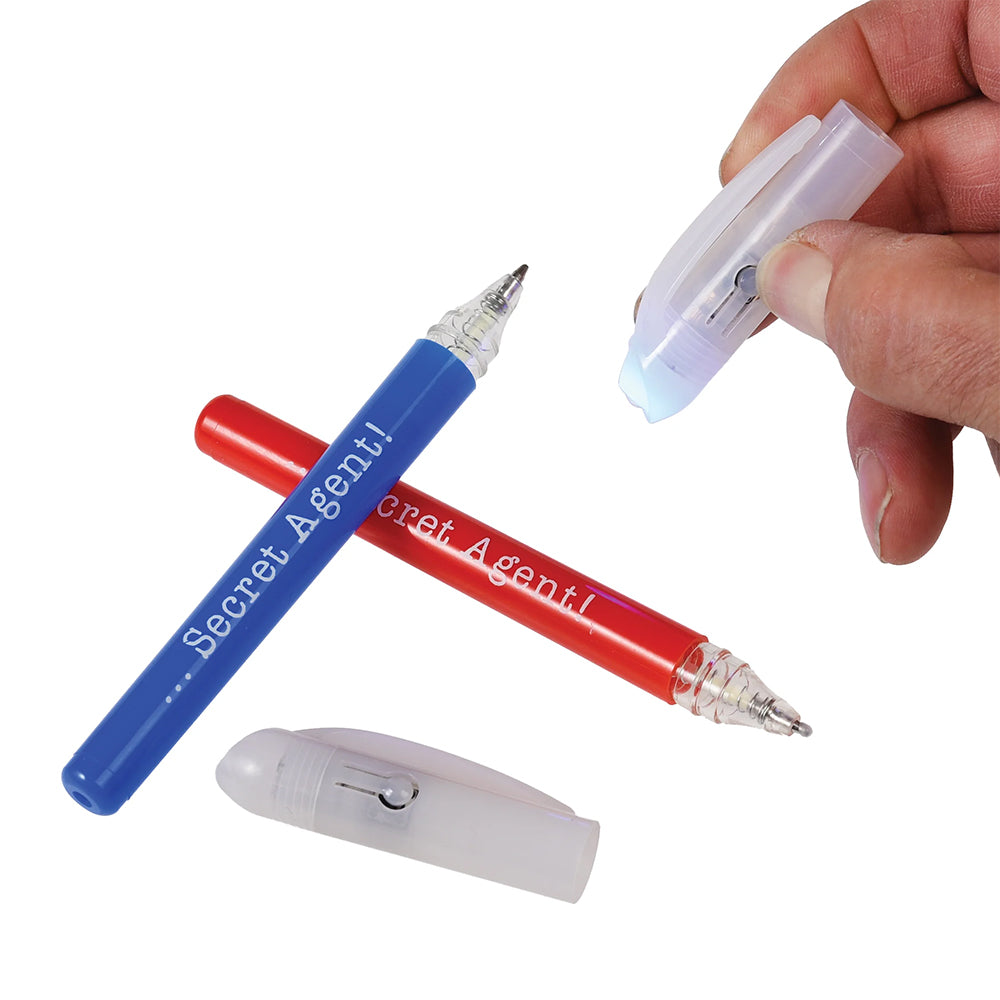 Secret Agent Invisible Ink | Kids Fun UV Light Pen Set | Little Gift