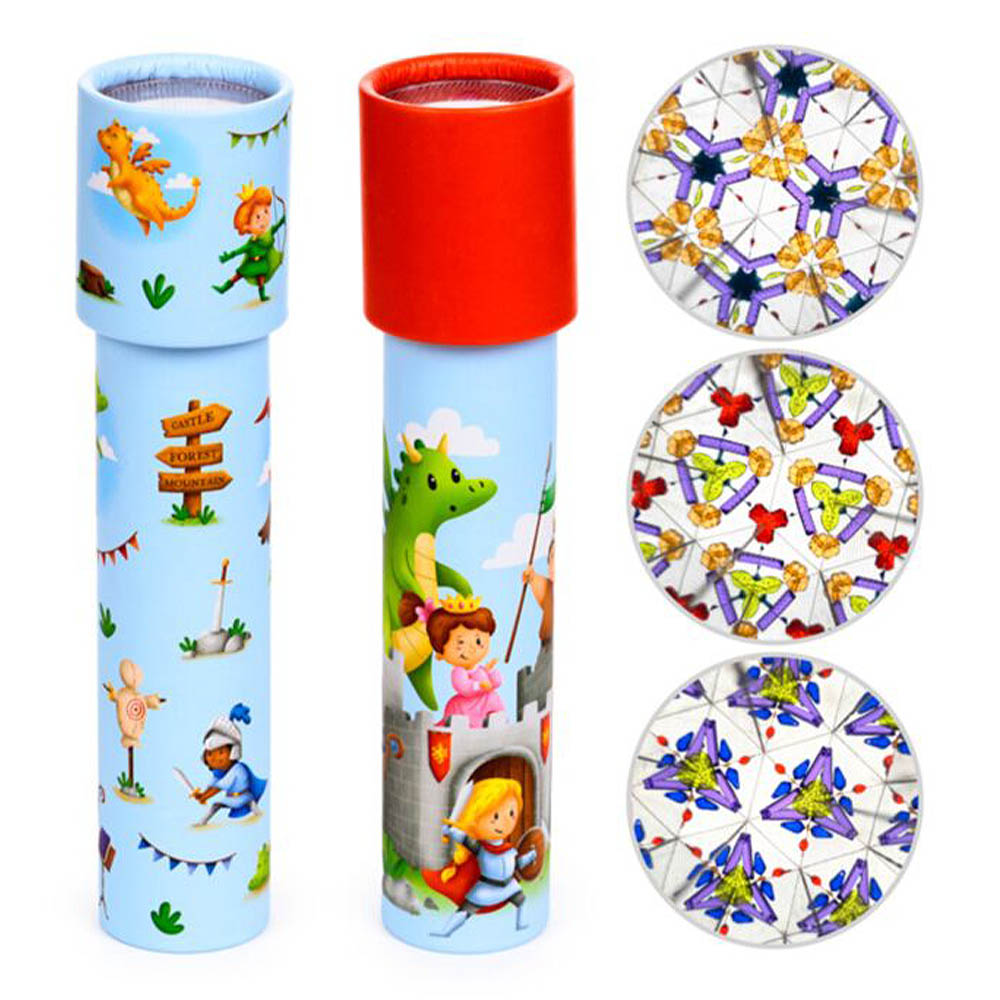 Knights & Dragons Extending Telescope | Kaleidoscope Toy | 18/27cm  | Single