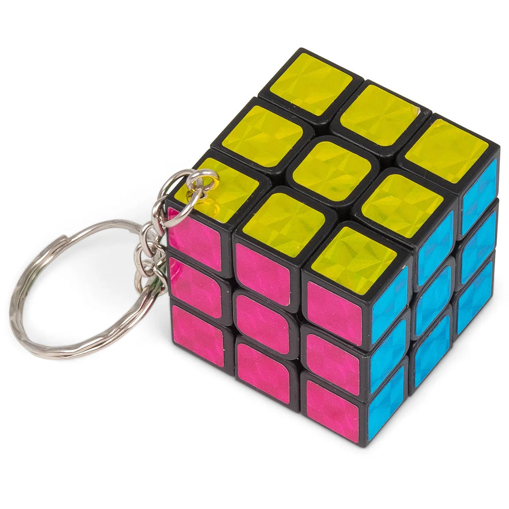 Mini Holographic Cube Puzzle Keyring | Little Gift | Cracker Filler