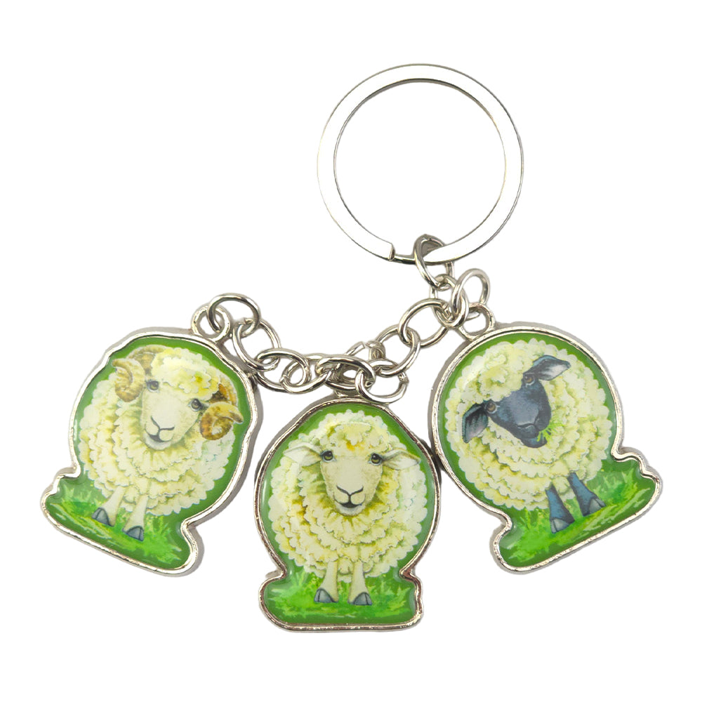 Sheep | Metal Charm Keyring | Little Gift | Cracker Filler
