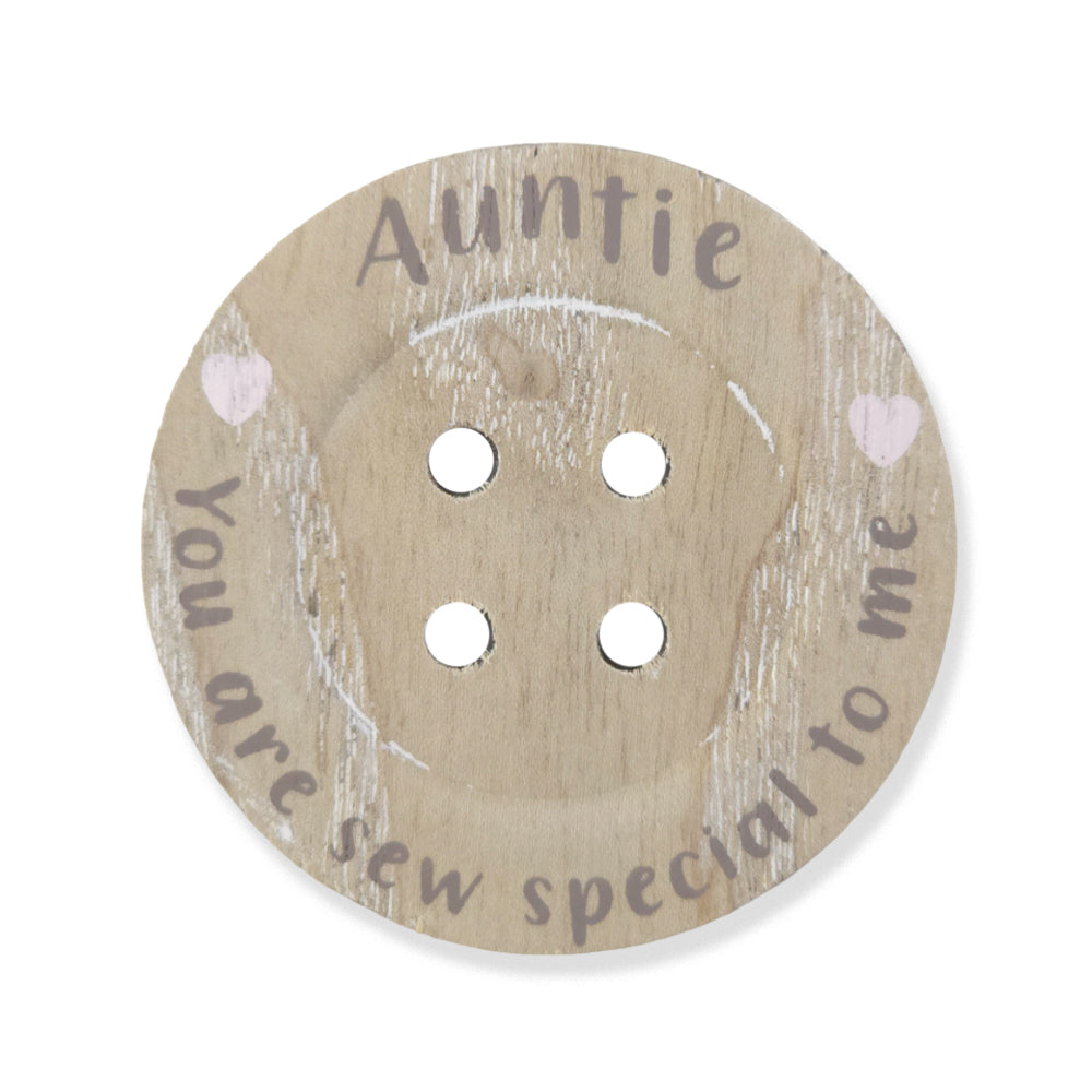 Auntie | You Are Sew Special | Wood Button Magnet | Little Gift | Cracker Filler