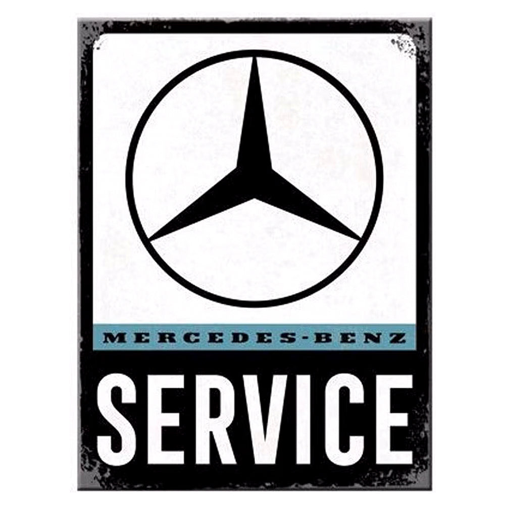 Mercedes Benz Service | Retro Magnet | 8x6cm | Little Gift | Cracker Filler