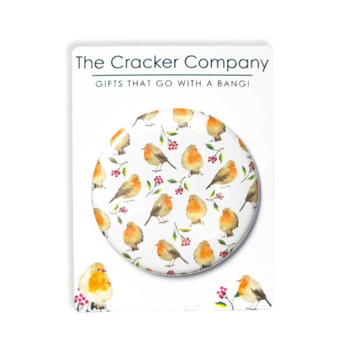 Watercolour Robin | 38mm Button Pin Badge | Little Gift | Cracker Filler